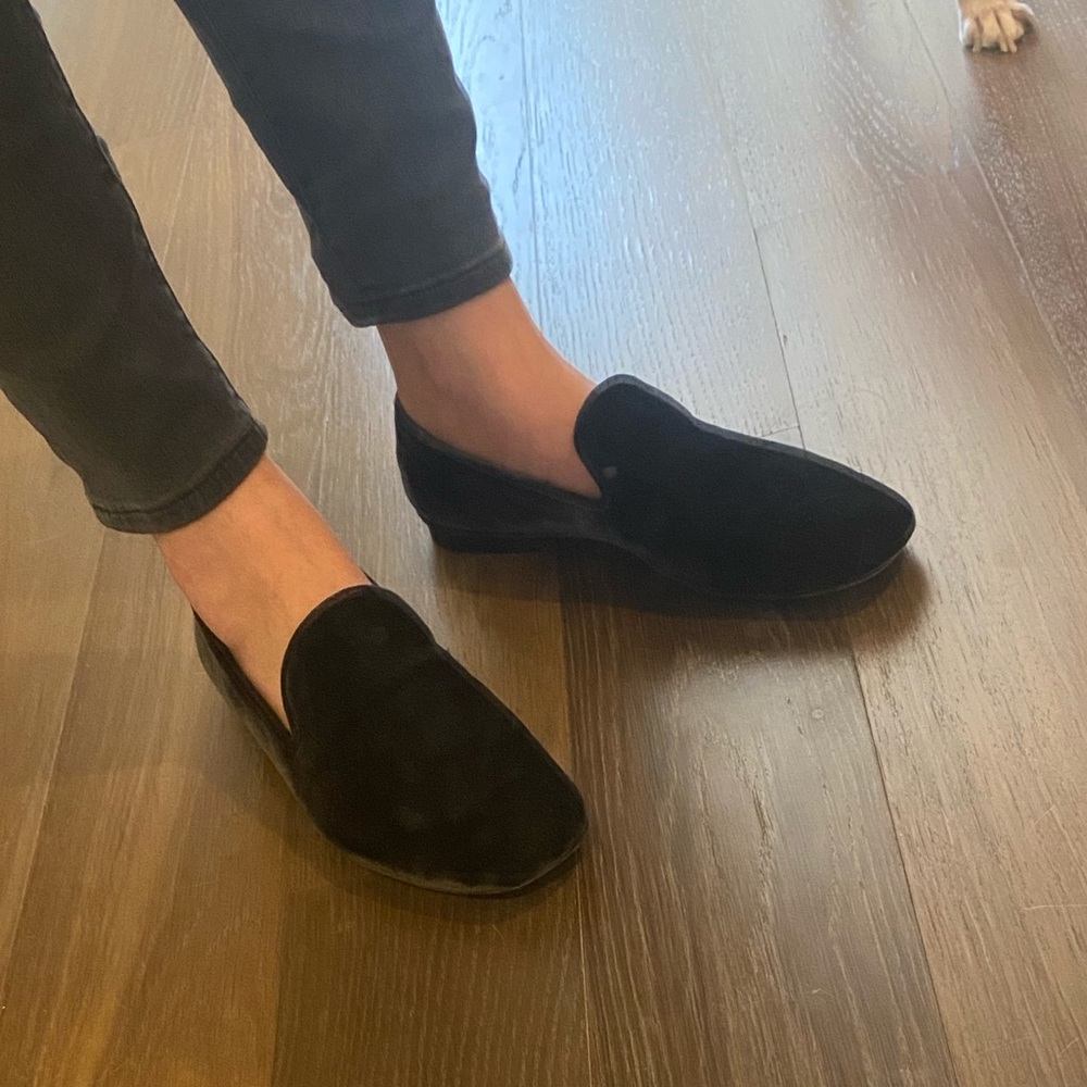 Vince Black Velvet Loafers - Picture 9 of 9